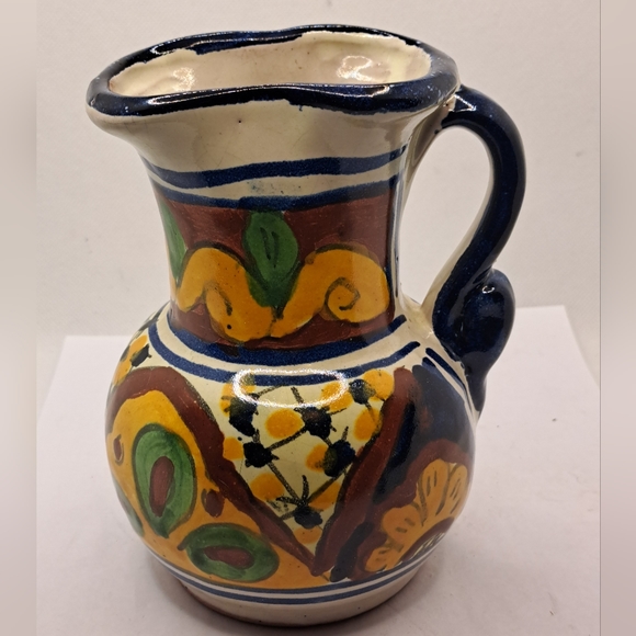 Talavera Mexican Jug, Made in Mexico Pitcher Studio Pottery. - Picture 4 of 7
